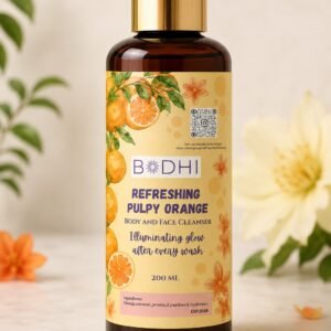 bodhi refreshing pulpy orange wash – body & face cleanser (200 ml)